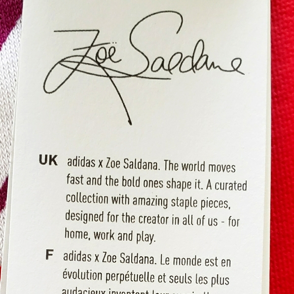 Adidas Zoe Saldana U-4-U Fleece Sweatshirt--Sz M - Picture 12 of 15